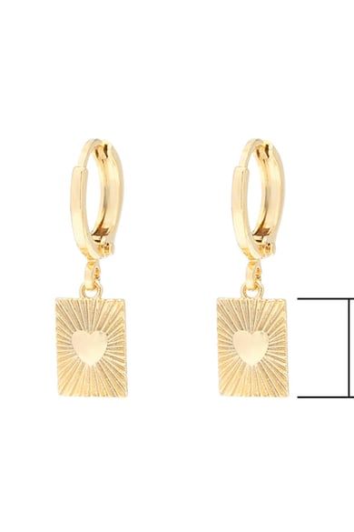 Earrings Show Me Love Color dorado Cobre h5 Imagen2